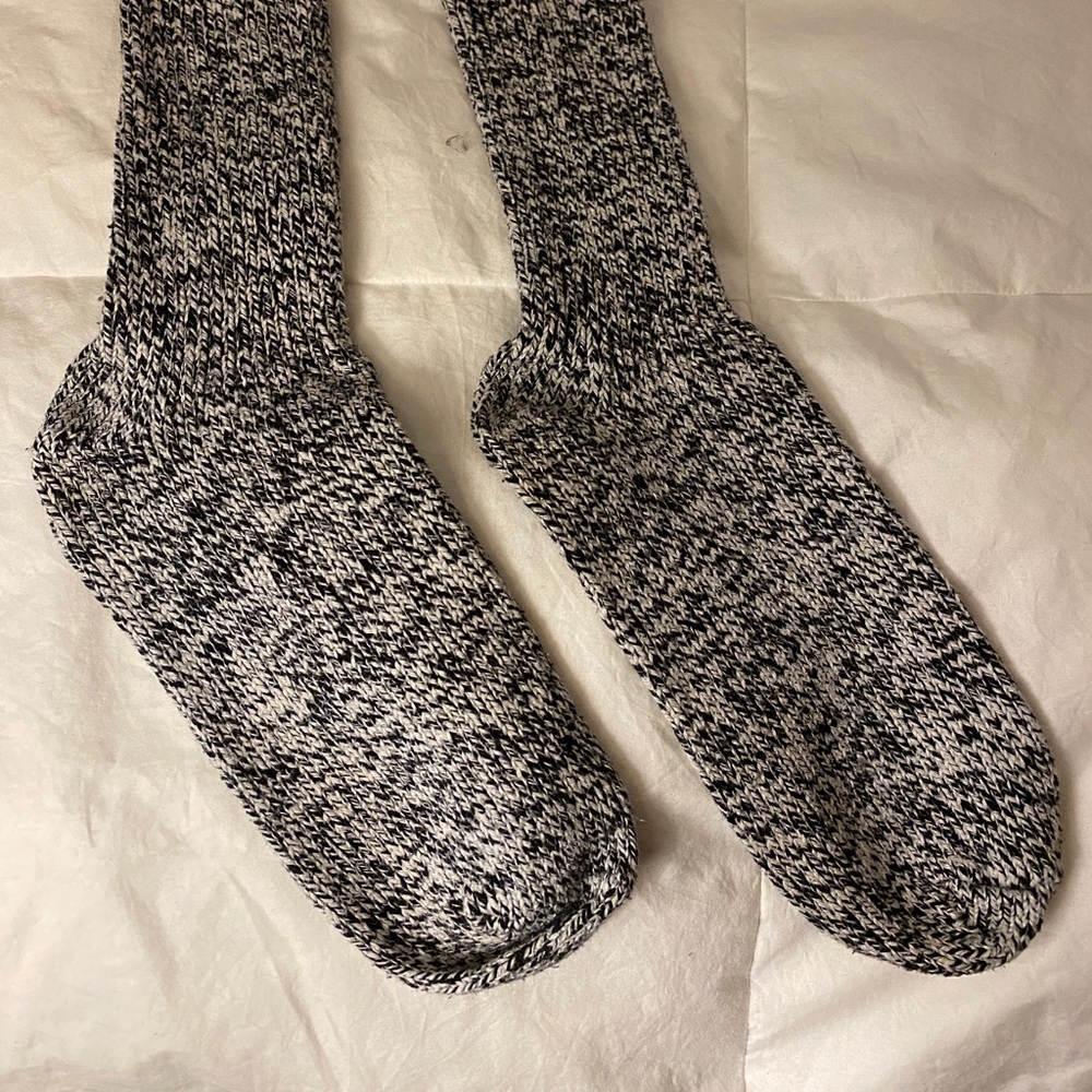 Black and White Knit Socks